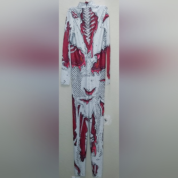 XS Bad Inka "Evil One Girl" Gorey Halloween Jumpsuit - Picture 5 of 13